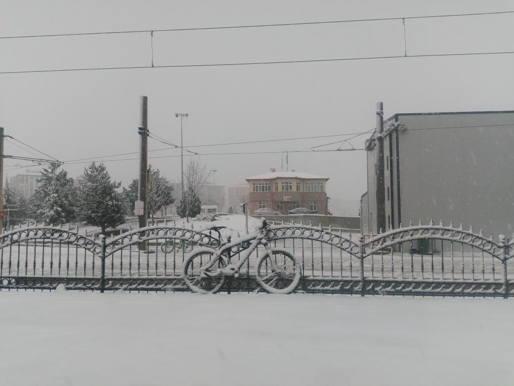Öğrencilerin gözünden Konya’daki kar manzaraları